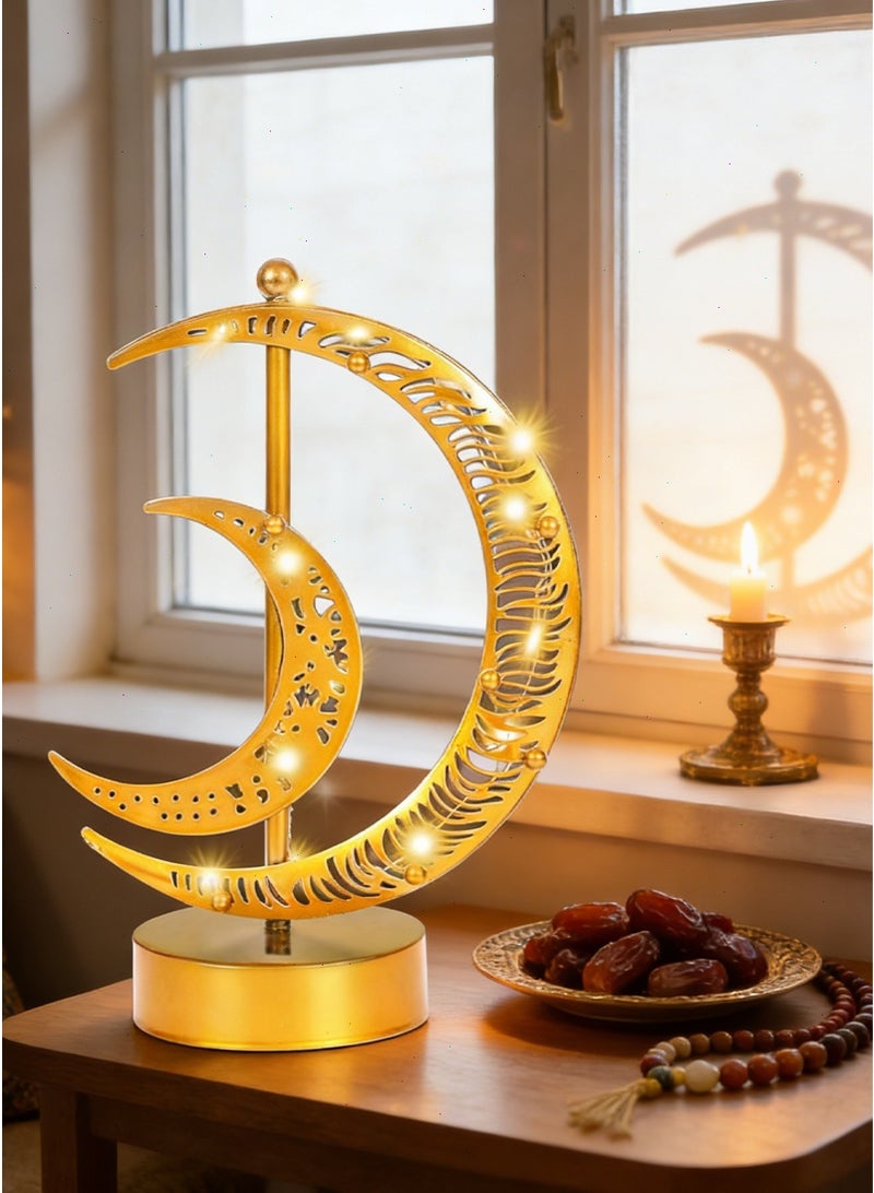 أضواء رمضان، مصابيح تزيين رمضان للطاولة، مصباح قمر، أضواء ليلية لديكور المنزل، غرفة المعيشة، المكتب، عطلة - Image 5